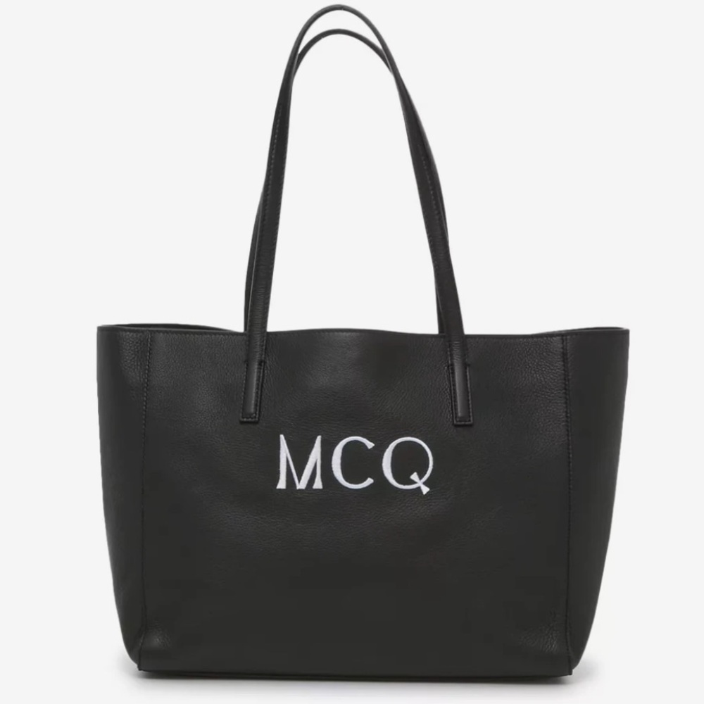 MCQ By Alexander McQueen Logo Leather Tote Bag